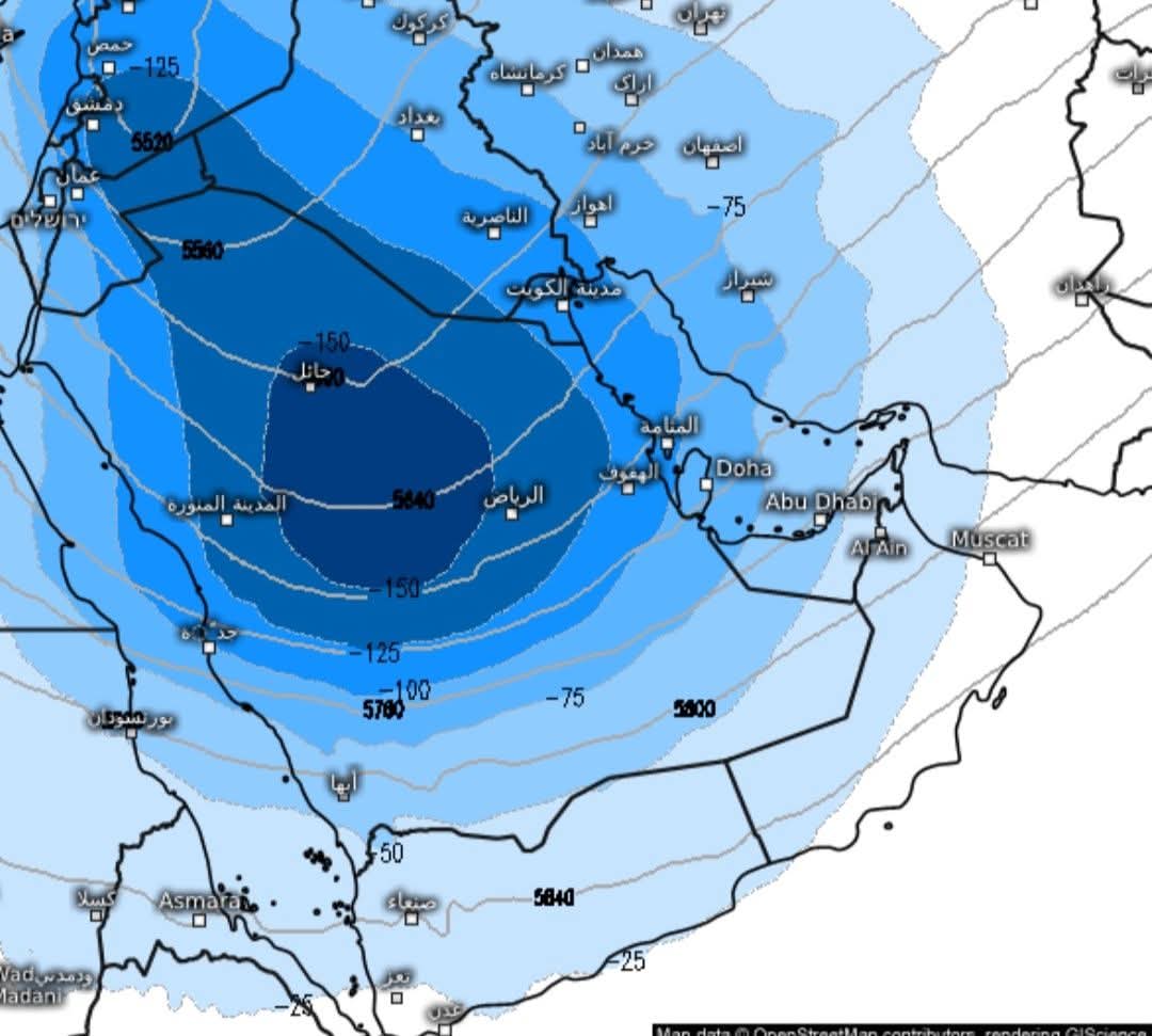 منخفض جوي يتعمق على الجزيرة العربية وفرص أمطار خفيفة في اليمن نهاية الأسبوع